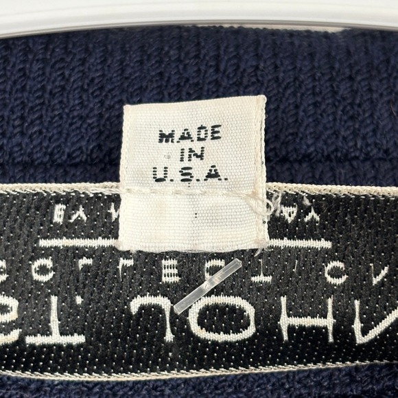 Vintage St. John Collection Knit Jacket Women 16 Navy Blue Gold Studded Zip Up - Picture 14 of 15